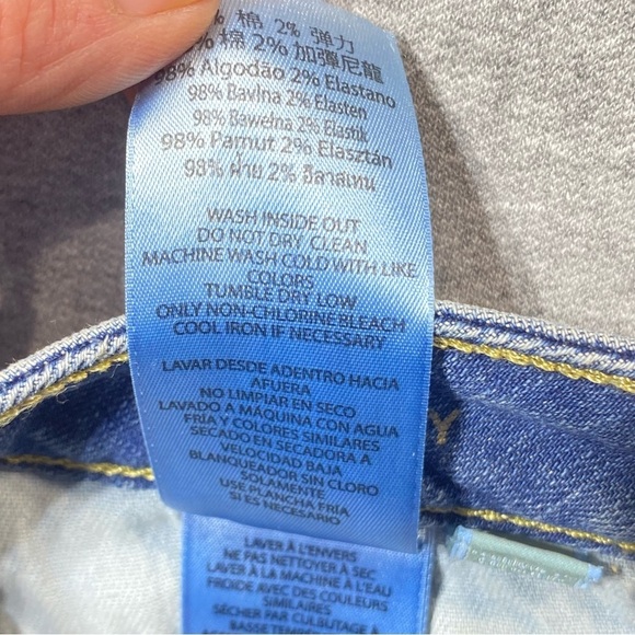 Michael Kors Jeans Womens 4 Blue Izzy Skinny Low Rise Zip Pocket Stretch Denim - Picture 12 of 16